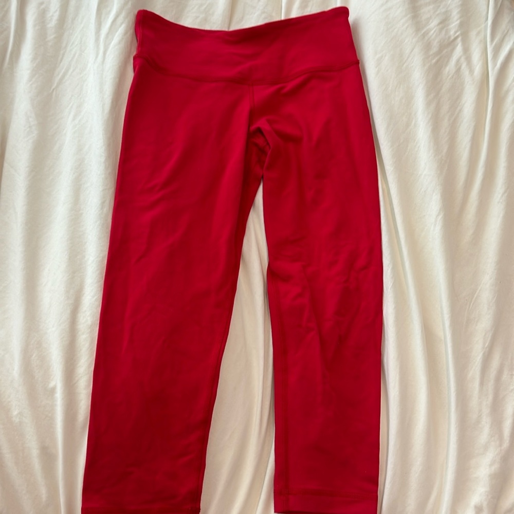 Lululemon red wunder under crop 6